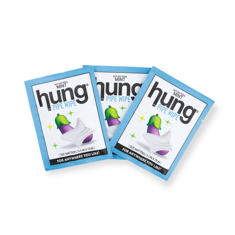 Hung Pipe Wipe Single Packets | Disposable Towelette for Men 